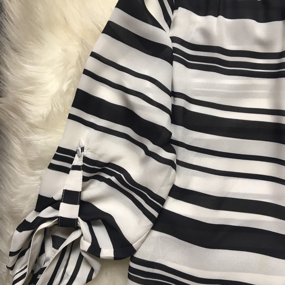 Modcloth black/ white striped blouse. - Picture 7 of 8